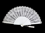 Bridal Fan with Ivory Lace and Silver Sequins 24.790€ #503281554